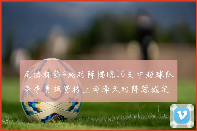 足协杯第4轮对阵揭晓16支中超球队争夺晋级资格上海泽天对阵蓉城定于6月20日19时30分